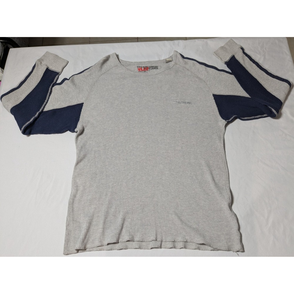 VTG POLO JEANS CO RALPH LAUREN Military Surplus Gray Thermal Shirt - Men 2XL - Picture 7 of 16